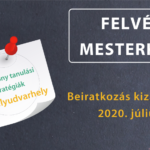 Felvételi mesterképzés 2020 – honlap banner